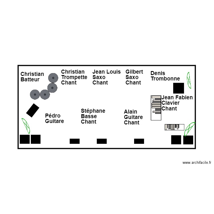 Ocean 2023 scene. Plan de 1 pièce et 44 m2