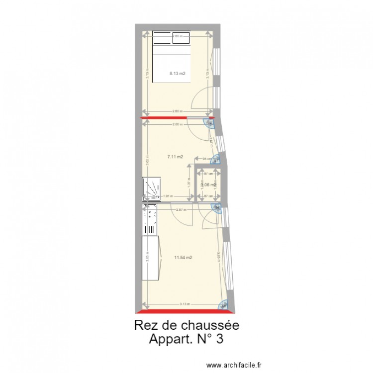 projections appart  N 3  2  nov  2019. Plan de 0 pièce et 0 m2