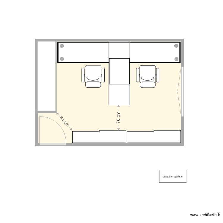 Plan Bureau. Plan de 0 pièce et 0 m2