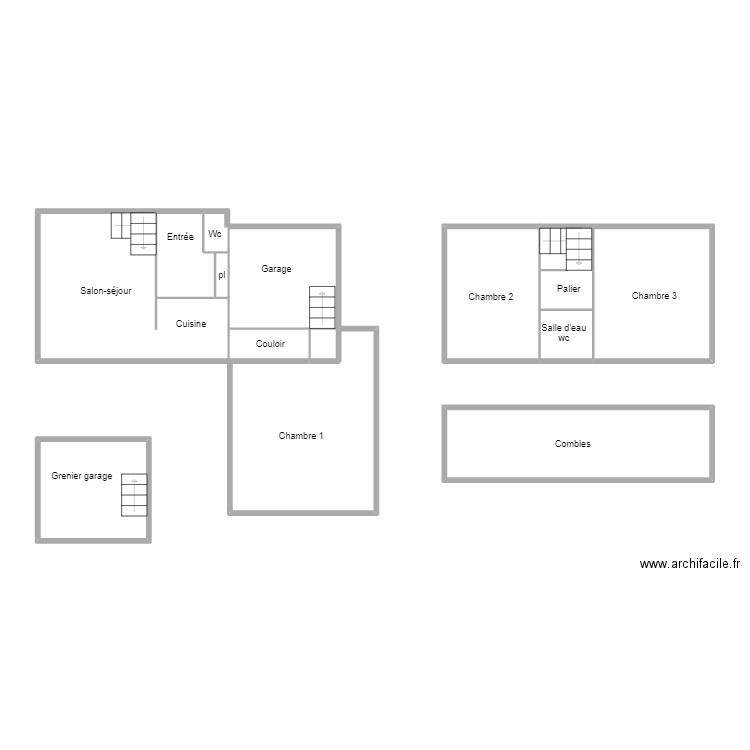 LOCTUDY DUCORNETZ. Plan de 11 pièces et 86 m2