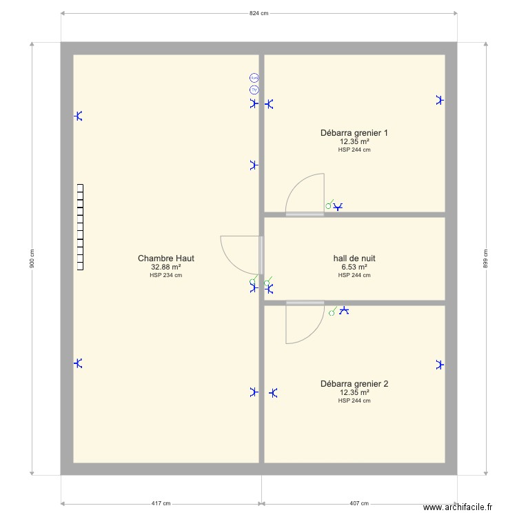 Maison Emanuel Etage. Plan de 0 pièce et 0 m2