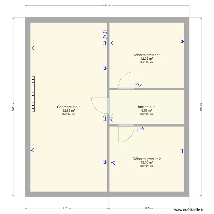 Maison Emanuel Etage. Plan de Maison Emanuel Etage. Plan de