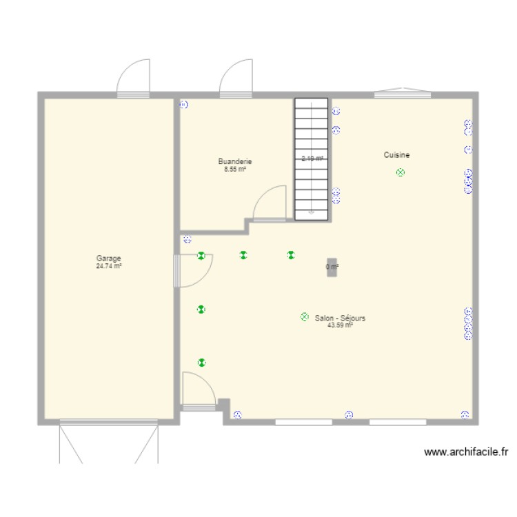 Plan RDC Elec. Plan de 0 pièce et 0 m2