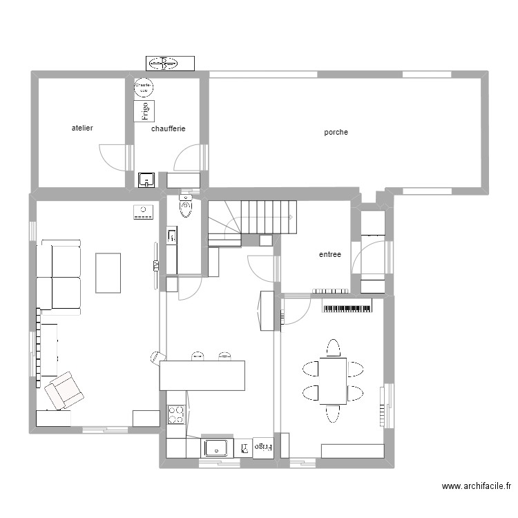 Maison_v23. Plan de 8 pièces et 118 m2