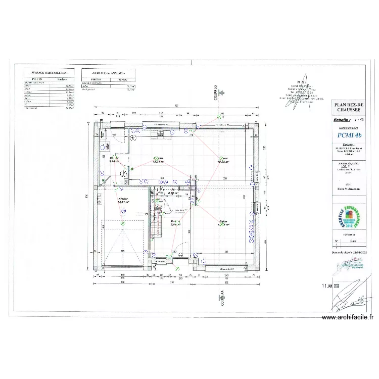 BLOCLET BOUDEVILLE. Plan de 