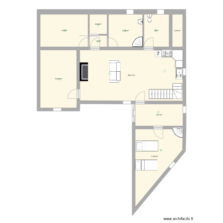 la chaumiere. Plan de 0 pièce et 0 m2