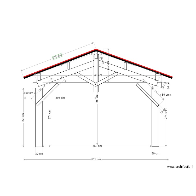 plan garage vues de coté NORD. Plan de 0 pièce et 0 m2