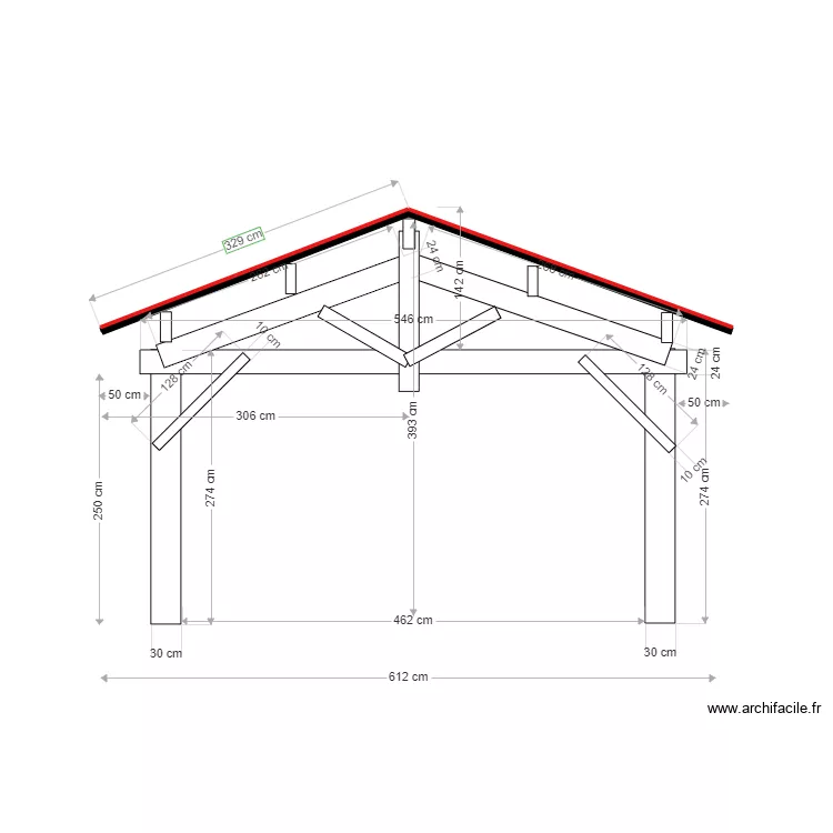 plan garage vues de coté NORD. Plan de plan garage vues de coté NORD. Plan de