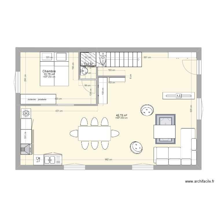 maison 1 . Plan de 0 pièce et 0 m2