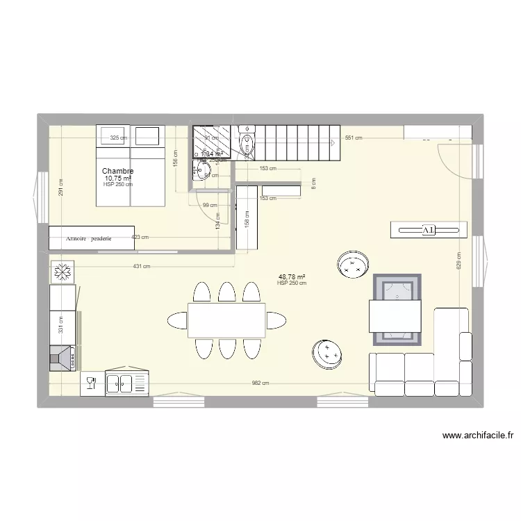 maison 1 . Plan de 