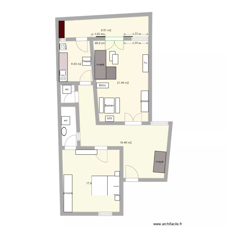 Ze&iuml;na. Plan de 
