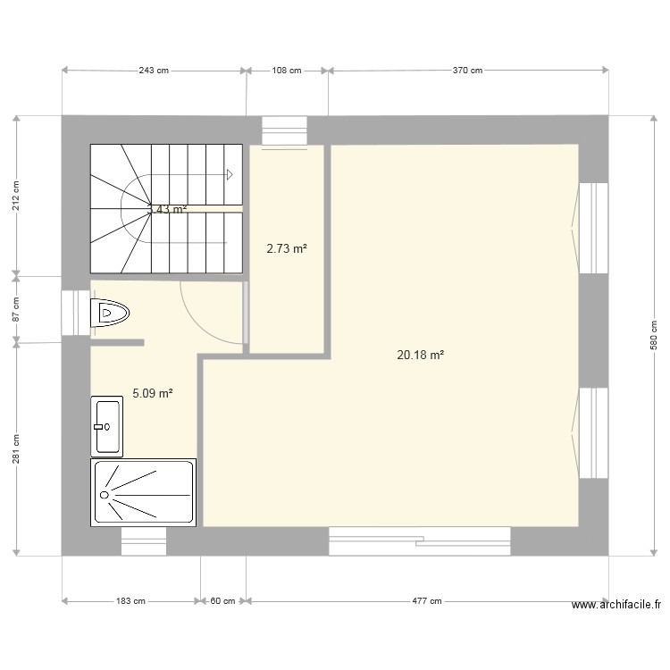 etage maison lotissement. Plan de 0 pièce et 0 m2