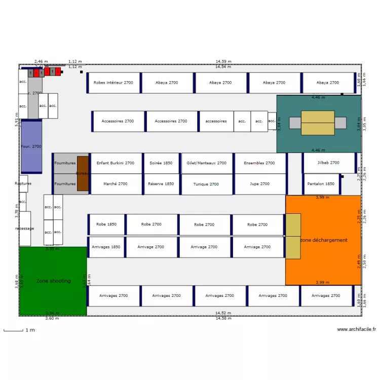 evry 230m&sup2;. Plan de 