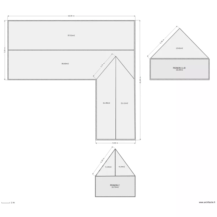 Toiture Mamie. Plan de Toiture Mamie. Plan de