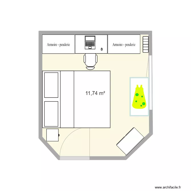 Chambre1. Plan de 