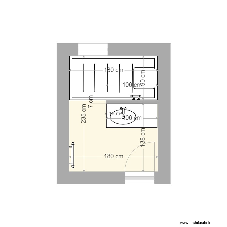 POULET SDB. Plan de 0 pièce et 0 m2