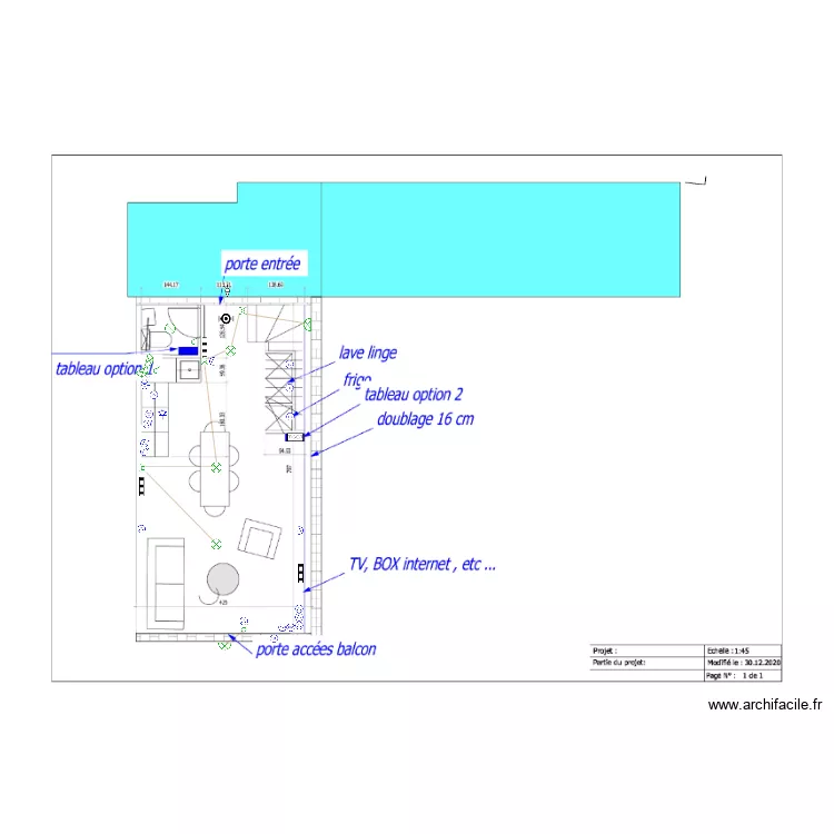 Abret 1 RDC. Plan de 