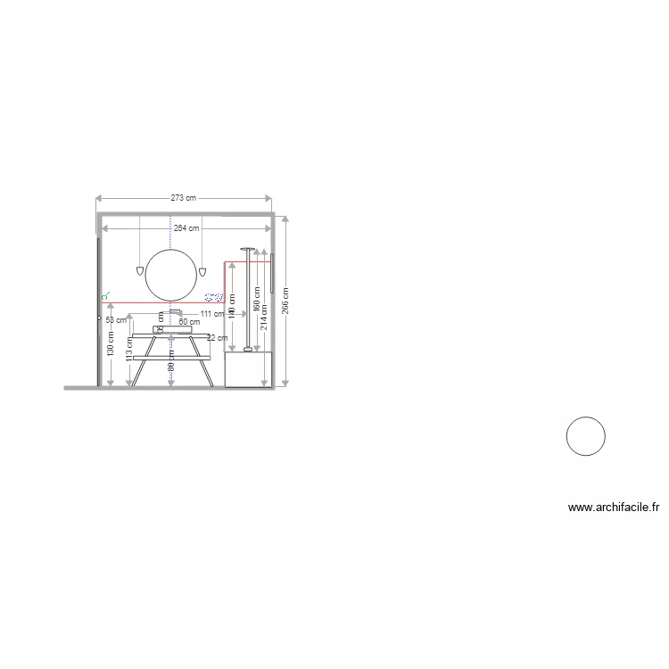 antoine et c&eacute;cile &eacute;l&eacute;vation sdb2. Plan de 