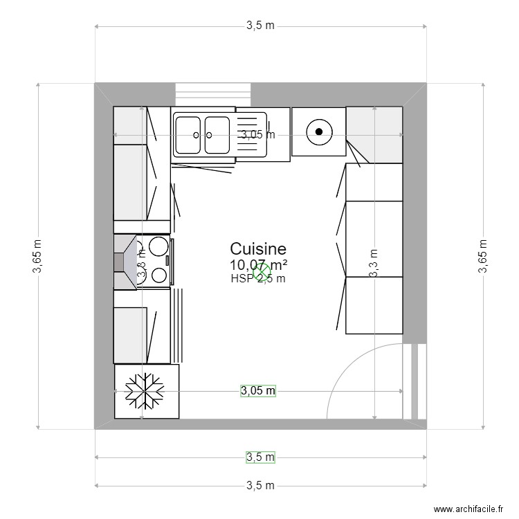 La Rose des Vents Cuisine. Plan de 0 pièce et 0 m2