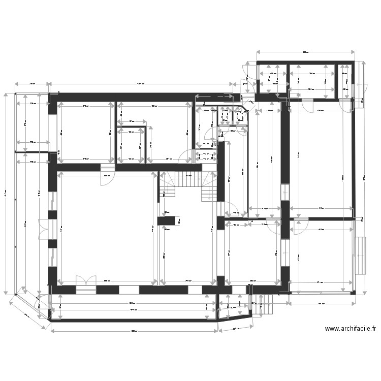 rez de chaussée hotel. Plan de 0 pièce et 0 m2