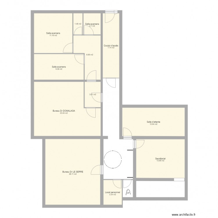 Cabinet ORL. Plan de 0 pièce et 0 m2