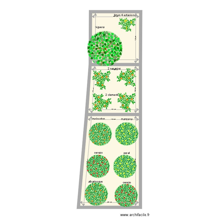 jardin fruitier. Plan de 0 pièce et 0 m2