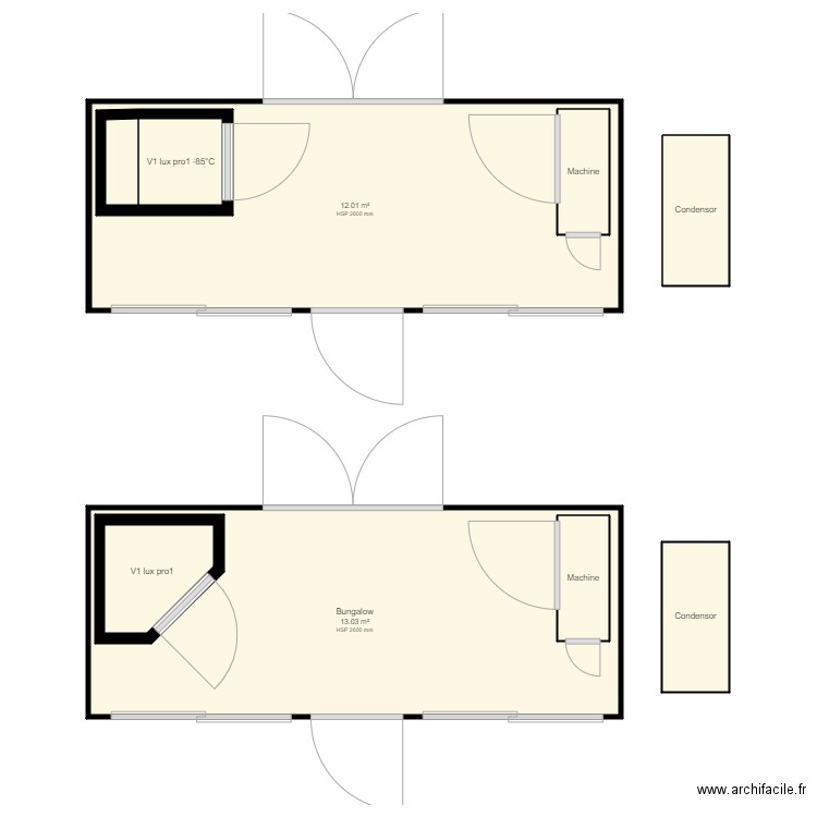 Bungalow cryo. Plan de 0 pièce et 0 m2