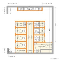 KOAWA Lac Bleu - plan sanitaires coté restaurant