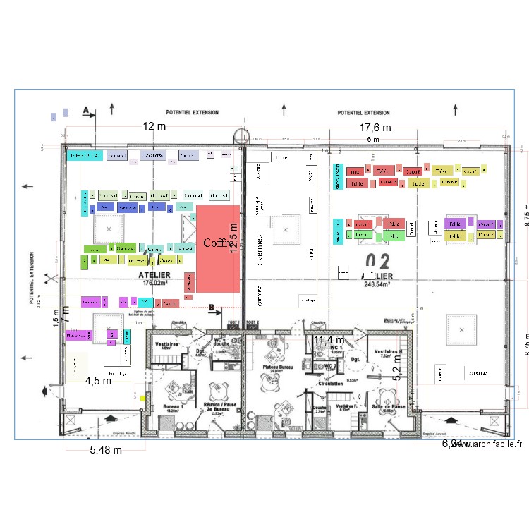 Batiment Relais Travail V1. Plan de 0 pièce et 0 m2