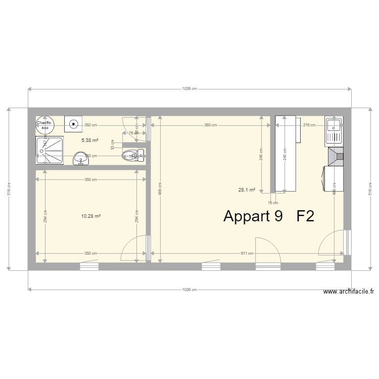 pierre de bresse Le moulin Appart 9 RDC . Plan de 0 pièce et 0 m2