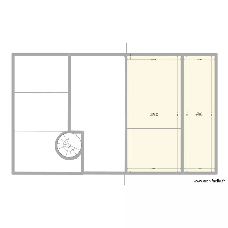 MONTAIGU TOIT TERRASSE 222. Plan de 