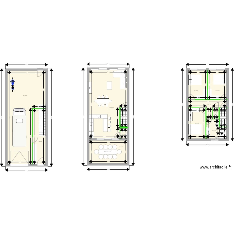 Dylan KLINGER. Plan de 12 pièces et 221 m2