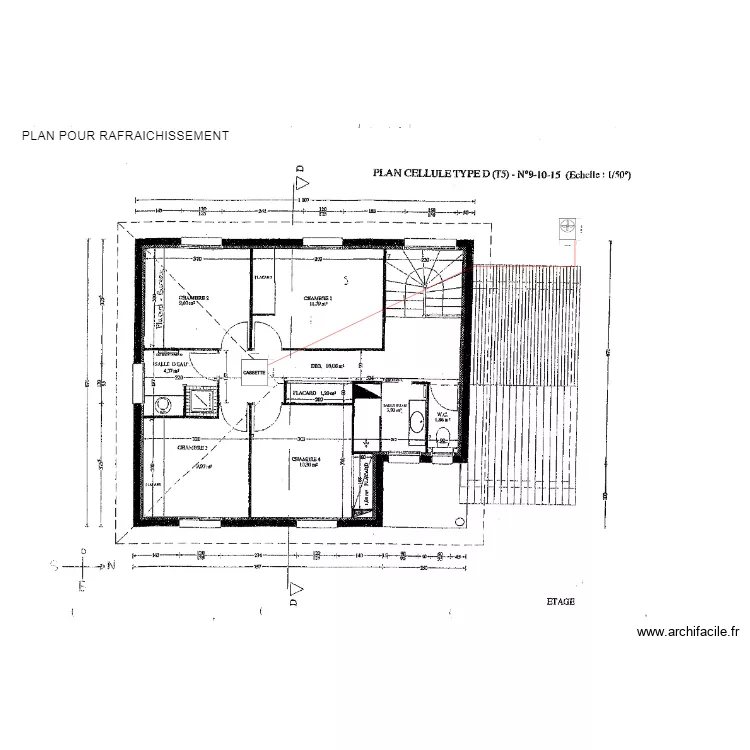 PIGEONNEAU DAVID. Plan de 