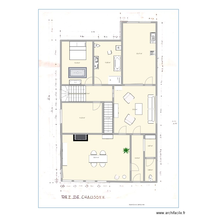 maison templeuve 2. Plan de 11 pièces et 151 m2