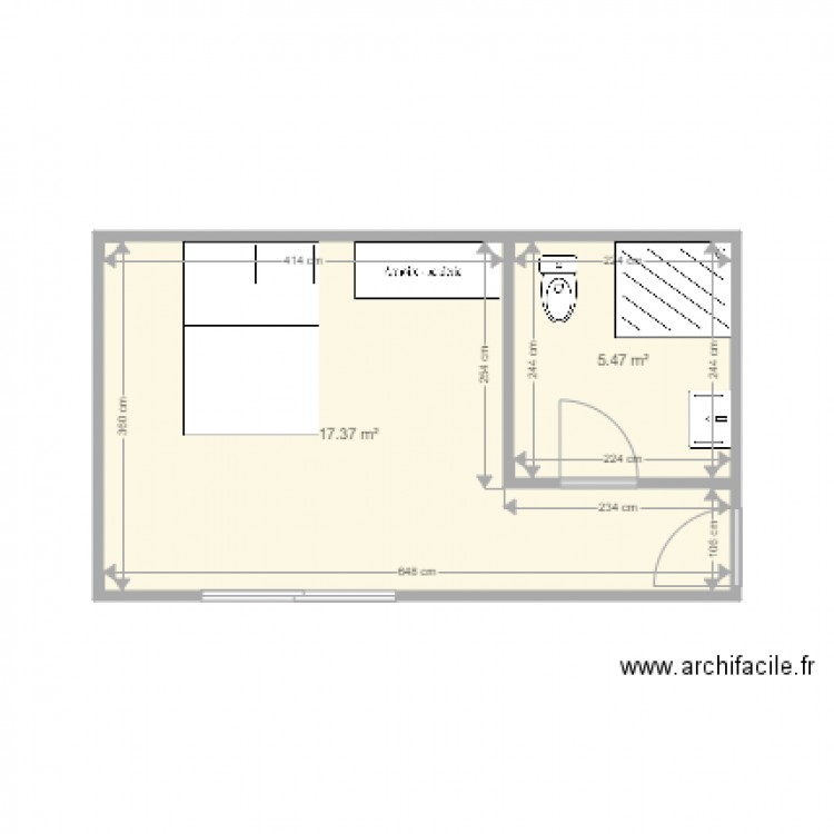 chambre manou 2. Plan de 0 pièce et 0 m2