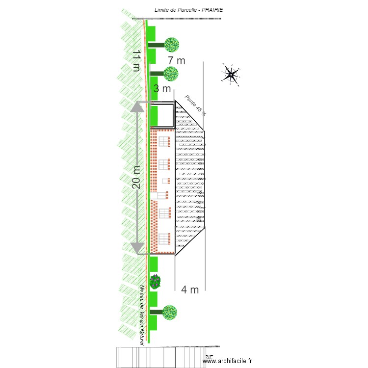 COUPE facade ouest 4. Plan de 0 pièce et 0 m2