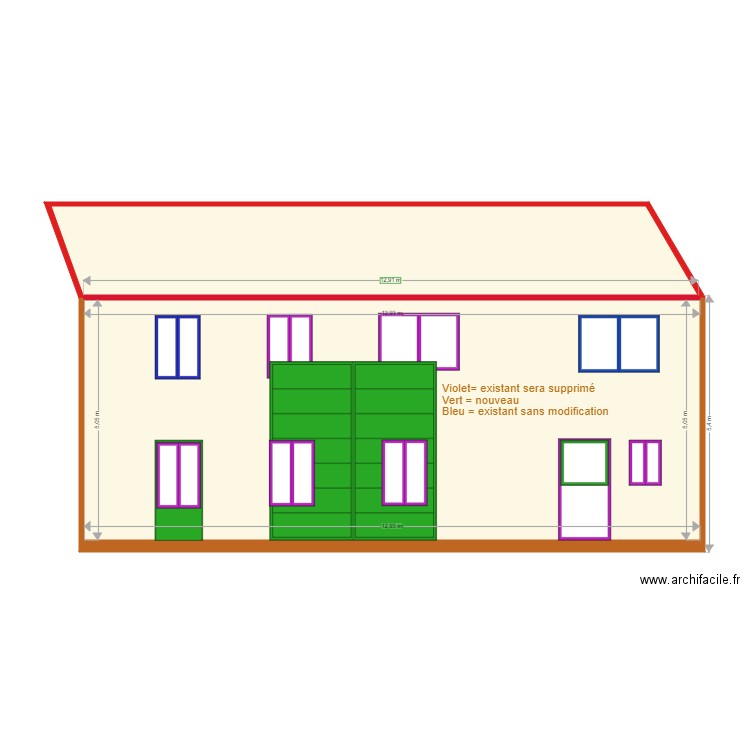 Façade 01. Plan de 0 pièce et 0 m2