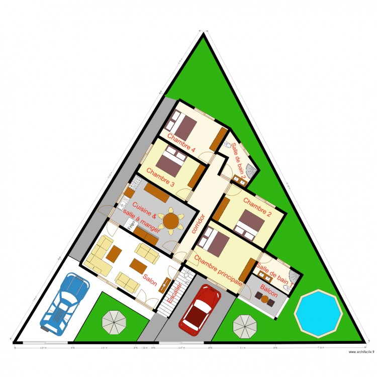 gangi vue en plan villa. Plan de 0 pièce et 0 m2