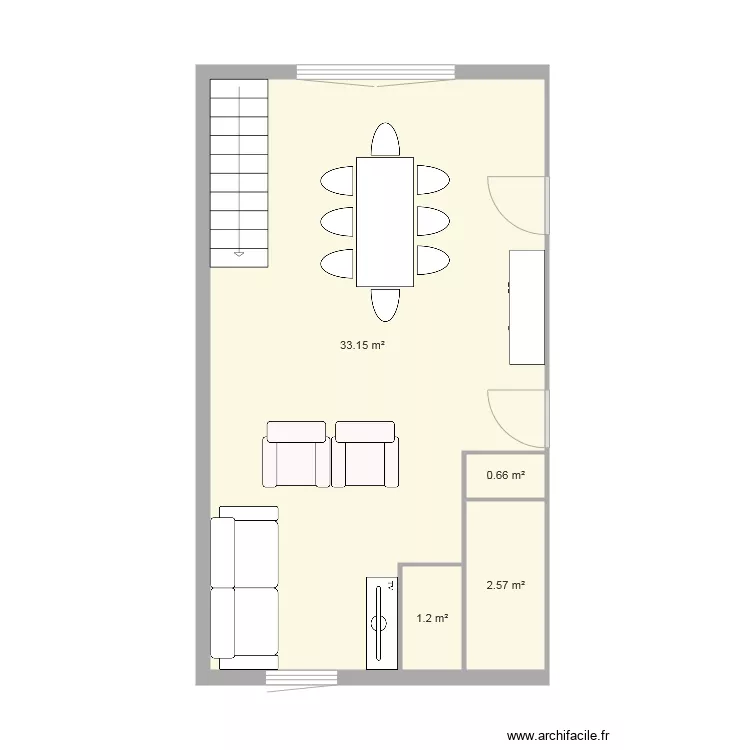 id&eacute;e salon. Plan de 
