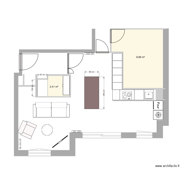 bureau v1. Plan de 0 pièce et 0 m2