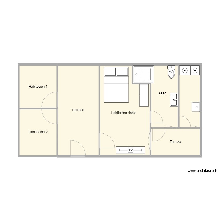 VIVIENDA ALCACER 1. Plan de 0 pièce et 0 m2