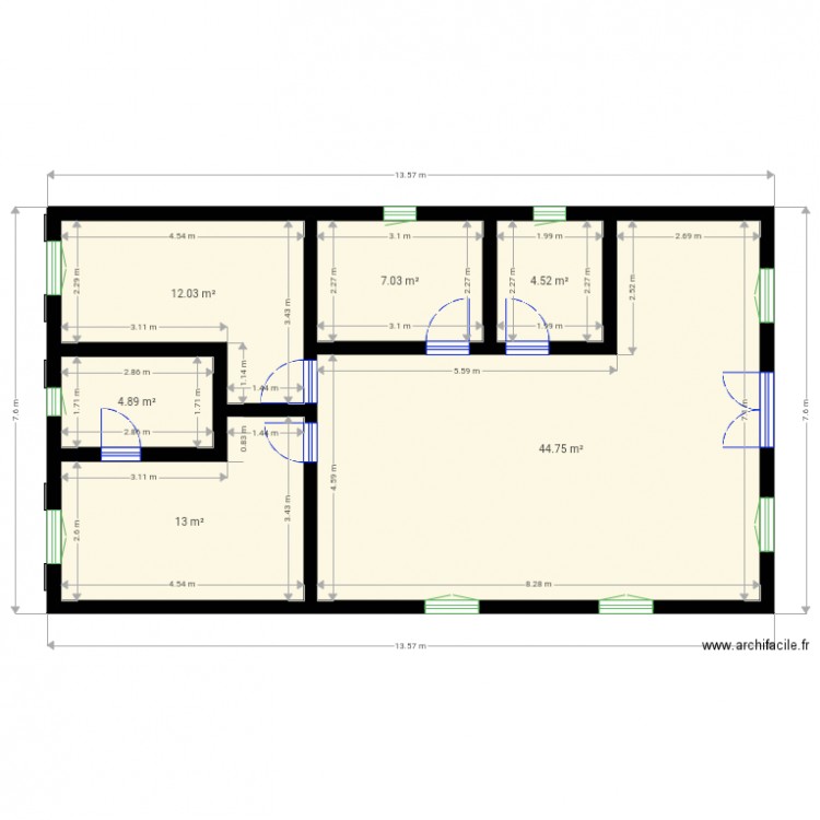 Plan chalet officiel 100m2. Plan de 0 pièce et 0 m2