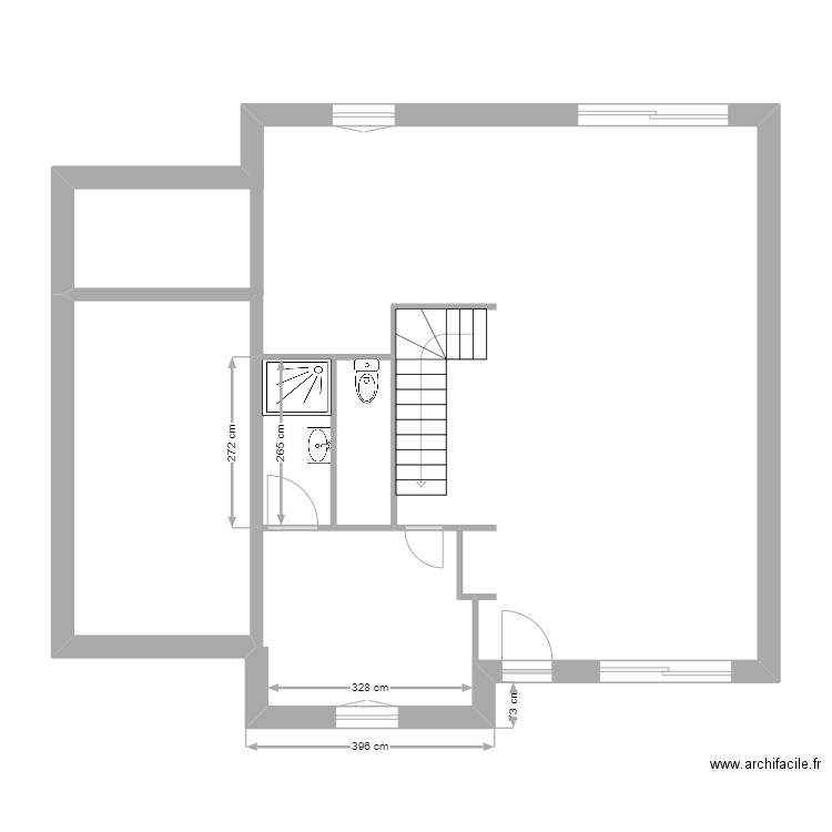 sci de la foret . Plan de 17 pièces et 229 m2