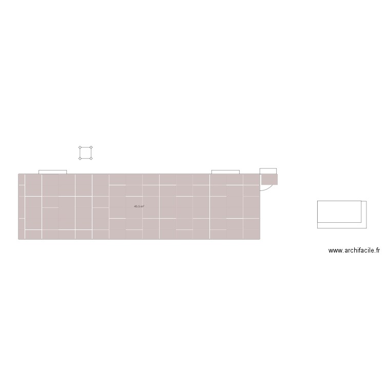 terrasse 60 90 parallele. Plan de 0 pièce et 0 m2