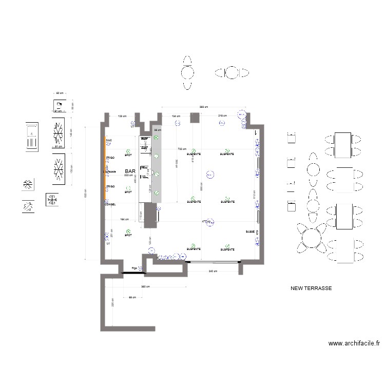 BAZAR CAFE bar. Plan de 0 pièce et 0 m2