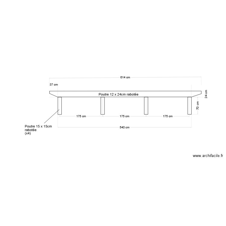 Assemblage poutre/poteaux. Plan de 0 pièce et 0 m2