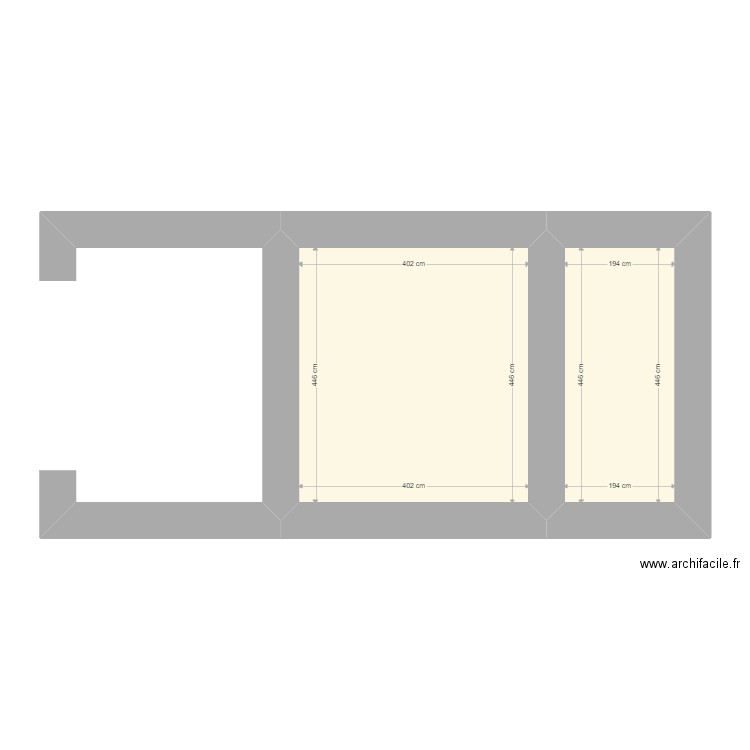 Crouay2. Plan de 2 pièces et 27 m2