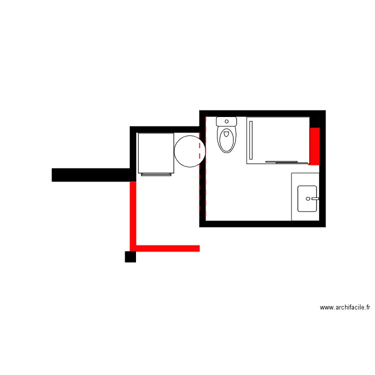 Quintal 1. Plan de 1 pièce et 4 m2