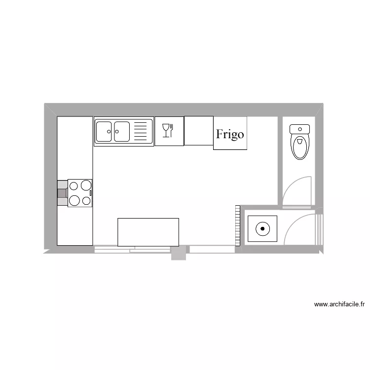 Cuisine nouvelle. Plan de 