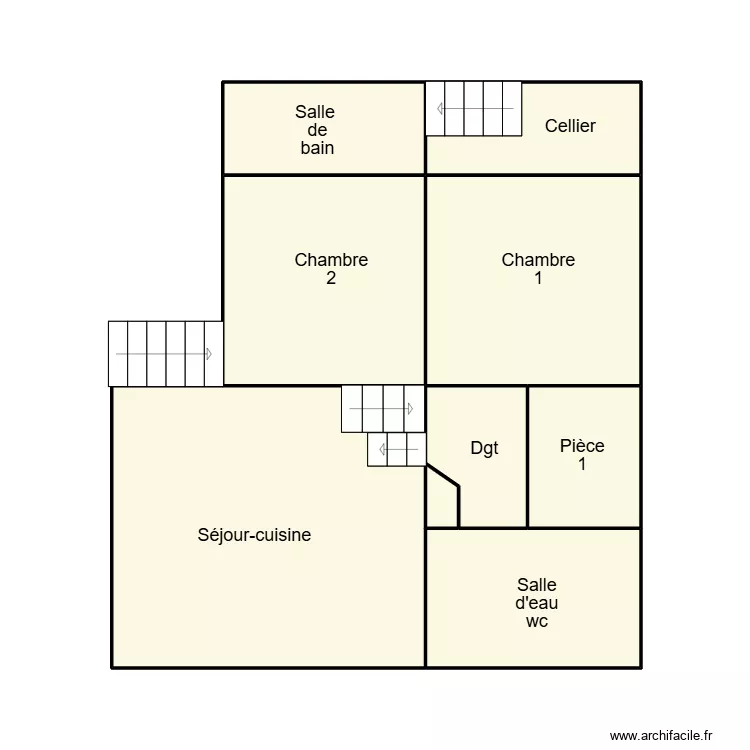 QUIMPER SCI ARCADE COUR. Plan de 